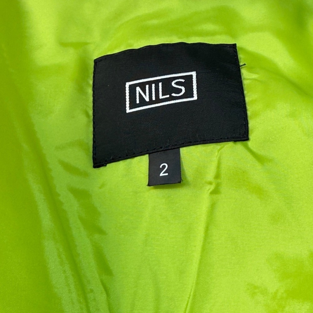 NILS Insulated Ski Jacket Hooded Nylon Snow Coat Womens Size 2 Green - Picture 4 of 10